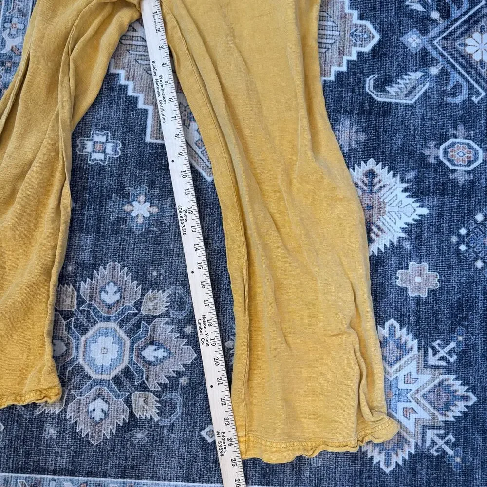 C&C California Yellow Overalls Linen Blend Women’s Size 4 - Picture 12 of 12